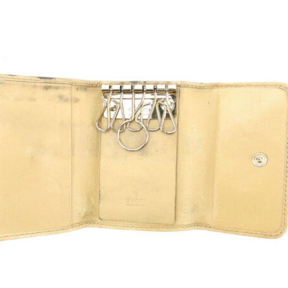 Gucci Key holder Key case Guccissima Beige Gold Woman Authentic Used Y4466 - Picture 6 of 6